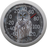 Taylor 13.25 In. Owl Nature Series Round Dial Thermometer 5307061