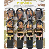 Erickson 1 In. x 10 Ft. Ratchet Tie Down Straps, Camouflage (4-Pack)