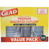 Glad Clear Assorted Cutlery Set (240-Piece) BBP0237