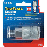 Tru-Flate Industrial/Milton Series Push-to-Connect 3/8 In. MNPT Coupler 13-527