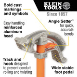 Klein Tools 1-2 In. EMT Aluminum Conduit Bender with Angle Setter 51606 509135