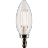 Satco 40W Equivalent Warm White B11 Candelabra Traditional LED Decorative Light Bulb (2-Pack)