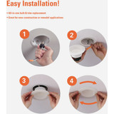 Halo LT 4 In. IC Rated 5CCT LED Recessed Light Kit, 650 Lm. LT4069FS1EWHR 547089