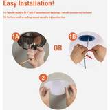 Halo 8 In. CCT LED Low Profile Round Flush Mount Ceiling Light Fixture FM89S1EWHR 529181