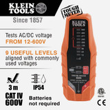Klein 12 to 600V AC-DC Voltage Tester ET60 546595
