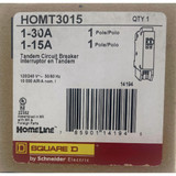 Square D Homeline 30A/15A Twin Single-Pole Standard Trip Tandem Circuit Breaker
