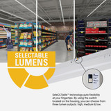 Metalux 4 Ft. LED CCT Lumen Selectable Strip Light Ceiling Fixture 4SLSTPSLC-UNV 527482