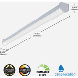 Metalux 4 Ft. LED CCT Lumen Selectable Strip Light Ceiling Fixture 4SLSTPSLC-UNV 527482