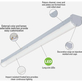 Metalux 4 Ft. LED CCT Lumen Selectable Strip Light Ceiling Fixture 4SLSTPSLC-UNV 527482