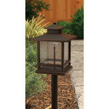 Nebo LED Espresso All-Weather Metal 200 Lm. Square Crackle Glass Path Light