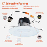 Halo LT 5-6 In. IC Rated 5CCT LED Recessed Light Kit, 700 Lm. LT56079FS1EWHR 525089