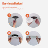 Halo LT 5-6 In. IC Rated 5CCT LED Recessed Light Kit, 700 Lm. LT56079FS1EWHR 525089