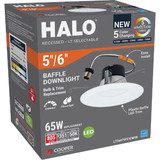Halo LT 5-6 In. IC Rated 5CCT LED Recessed Light Kit, 700 Lm. LT56079FS1EWHR 525089