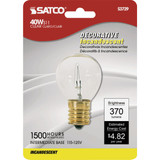 Satco 40W Clear Intermediate Base S11 Incandescent Appliance Light Bulb