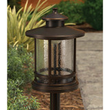 Nebo LED Oil-Rubbed Bronze All-Weather Metal 200 Lm. Round Crackle Glass Path Light