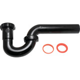 Keeney 1-1/2 In. to 1-1/4 In. Black Plastic P-Trap with Reducer Washer 400BK