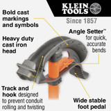 Klein 1 In. EMT Iron Conduit Bender with Angle Setter