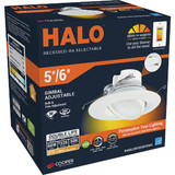Halo 5-6 In. Selectable CCT Integrated LED Recessed Light Trim, 600 Lm.-1000 Lm. RA56LS9FSD2W1EWH 519988
