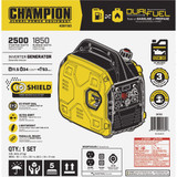 Champion Ultralight 2500W Dual Fuel Recoil Portable Inverter Generator 201183 535053
