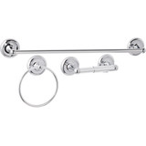 Home Impressions Aria Chrome 3- Piece Bath Hardware Set 496484