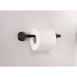Moen Lindor Wall Mount Pivoting Toilet Paper Holder, Matte Black