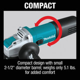 Makita 4-1-2 In. 7.5-Amp X-LOCK Angle Grinder with Lock On GA4570 360982