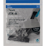 SharkBite 3/4 In. x 3/4 In. x 1/2 In. Barb Reducing Poly PEX-A Tee (5-Pack)