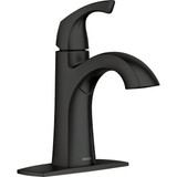 Moen Lindor 1-Handle Lever Centerset Bathroom Faucet, Matte Black 84505BL