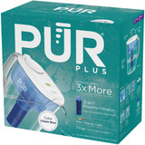 PUR PLUS 11 Cup Water Filter Pitcher, White