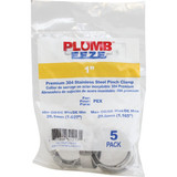 Plumbeeze 1 In. Stainless Steel PEX-B Pinch Clamp (5-Pack) PE-PS-PC10-05