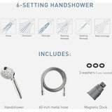 Moen Engage 6-Spray 1.75 GPM Handheld Shower Head with Magnetix, Chrome 26100EP 404391
