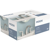 Moen Lindor 2-Handle Lever Widespread Bathroom Faucet, Spot Resist Brushed Nickel