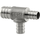 PlumbEeze 3/4 In. x 1/2 In. x 1/2 In. Stainless Steel PEX Tee PE-PS-T070505