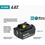 Makita 18 Volt LXT Lithium-Ion 6.0 Ah Tool Battery (2-Pack) BL1860B-2 368117
