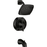 Moen Lindor Posi-Temp 1-Handle Lever Tub & Shower Faucet, Matte Black 82504BL