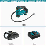 Makita 18-Volt LXT Lithium-Ion 120 psi Cordless Inflator Kit DMP180SYX 314686