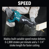 Makita 18 Volt LXT Lithium-Ion Cordless Reciprocating Saw (Tool Only) XRJ04Z 353482