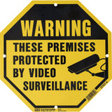Hy-Ko 9 x 9 Plastic Sign, These Premises Protected By Video Surveillance OCT-200