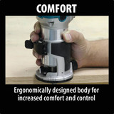 Makita 6.5-Amp 1.25 HP Variable Speed Compact Router RT0701C 390187