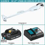 Makita 18 Volt LXT Cordless Bagless Stick Vacuum Cleaner Kit