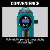Makita 18-Volt LXT Lithium-Ion 120 psi Cordless Inflator (Tool Only) DMP180ZX 388359