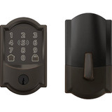 Encode Plus Smart WiFi Deadbolt with Camelot Trim in Aged Bronze BE499WBVCAM716