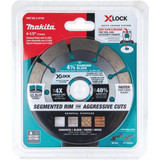 Makita X-LOCK 4-1-2 In. Segmented Rim Dry-Wet Cut Diamond Blade E-07191 307824