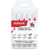 Diablo Carbide Tipped Glass, Tile & Stone Drill Bit Set (5-Piece)