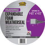 M-D Platinum 1-1/2 In. x 8 Ft. Black Expandable Foam Weatherstrip Tape