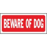 Hy-Ko Plastic Sign, Beware Of Dog 23001 Pack of 5