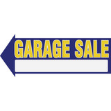 Hy-Ko Plastic Sign, Garage Sale Arrow 22451