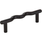 Elements Verona 3-7/8 In. Matte Black Wavy Cabinet Pull Z105MB