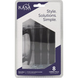 KasaWare 4 In. Overall Length Matte Black Flared Foot Square Pull (8-Pack)