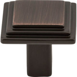 Elements Calloway 1-1/8 In. Length Brushed Oil Rubbed Bronze Square Knob